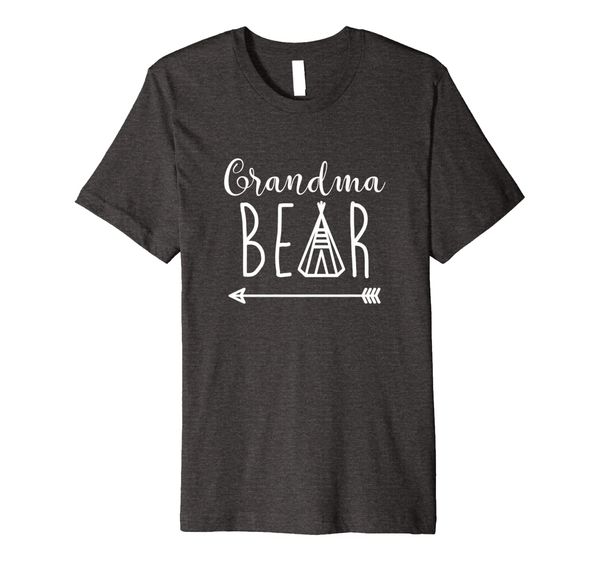 

grandma bear - indian teepee and arrow t shirt, White;black