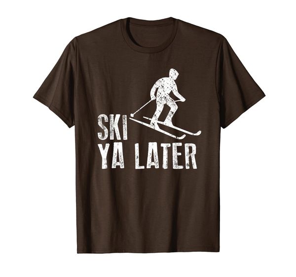 

ski ya later ski sport t-shirt, White;black