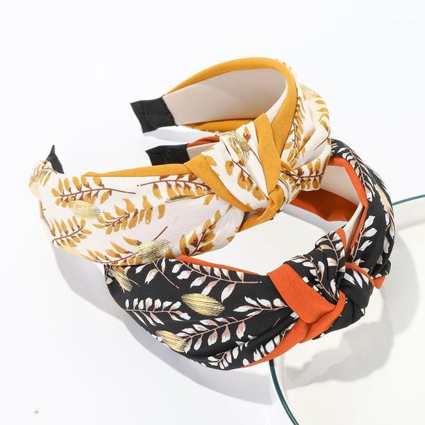 

haimeikang fashion knotting printing bezel head hoop headwear for women girl wide-brimmed headband hair accessories headdress1