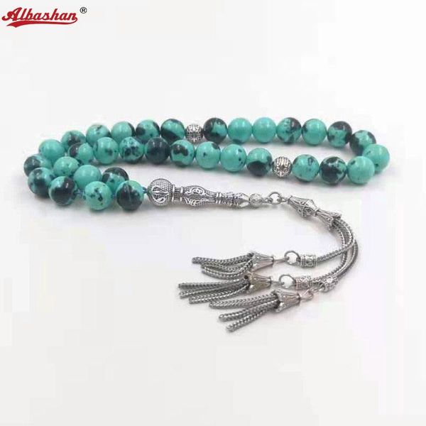 

beaded, strands tasbih natural rain colored stone 33 bead bracelet muslim accessories turkey arabian worship rosary round 2021, Black