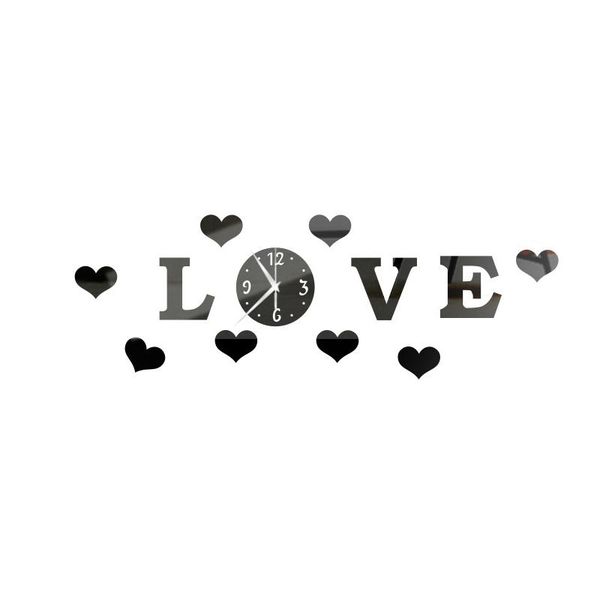 

acrylic wall clock mirror clocks sticker home kitchen living room decor romantic love decoration watch time