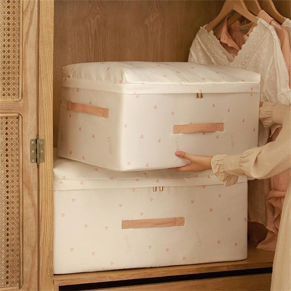

thicken foldable storage bag clothes organizer waterproof oxford cloth clothing wardrobe home box 48x46x28cm &