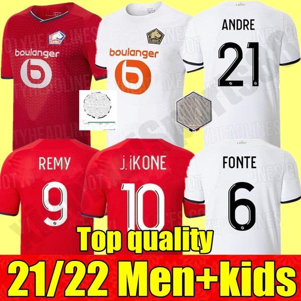 

2021 2022 losc lille soccer jerseys david fonte burak bamba yazici football shirts 21 22 jikone r.sanches t.weah .araujo maillots men + kid, Black;yellow