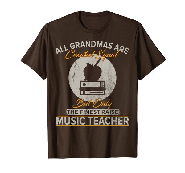 

vintage only the finest grandmas raise music teacher gift t-shirt, White;black