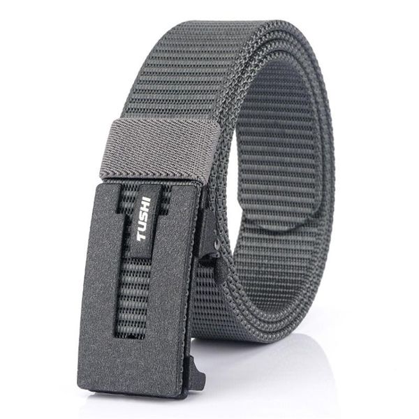 

belts brand fashion nylon men belt alloy automatic buckle casual canvas trousers tank pattern designer male waist strap, Black;brown