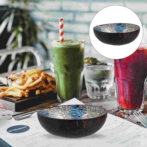 

bowls 2pcs coconut shell fruit smooth snack household breakfast