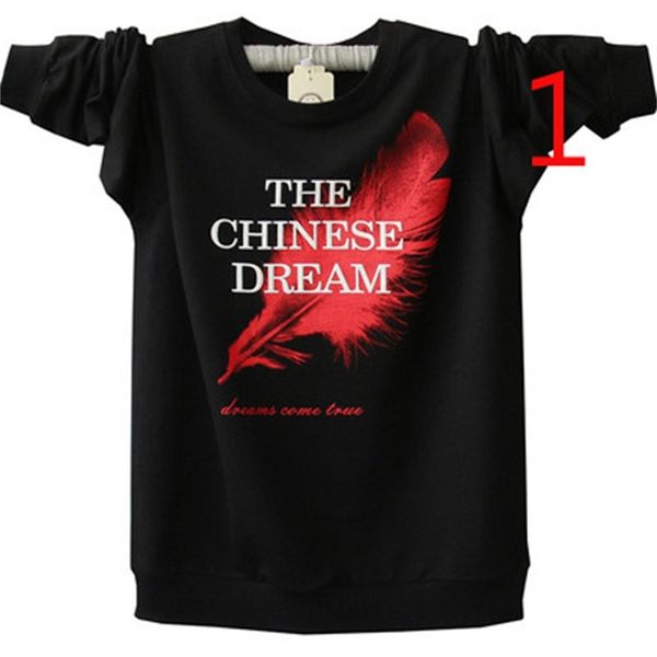 

t shirts long-sleeved t-shirt round neck men's autumn and winter trend plus veet thick warm, White;black