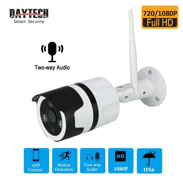 

cameras daytech ip camera outdoor security wifi cctv p2p ip66 waterproof two way audio record network monitor