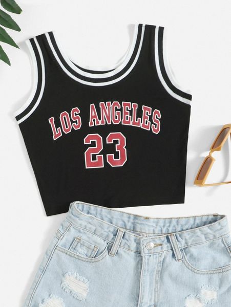

letter graphic ringer tank n9be#, White