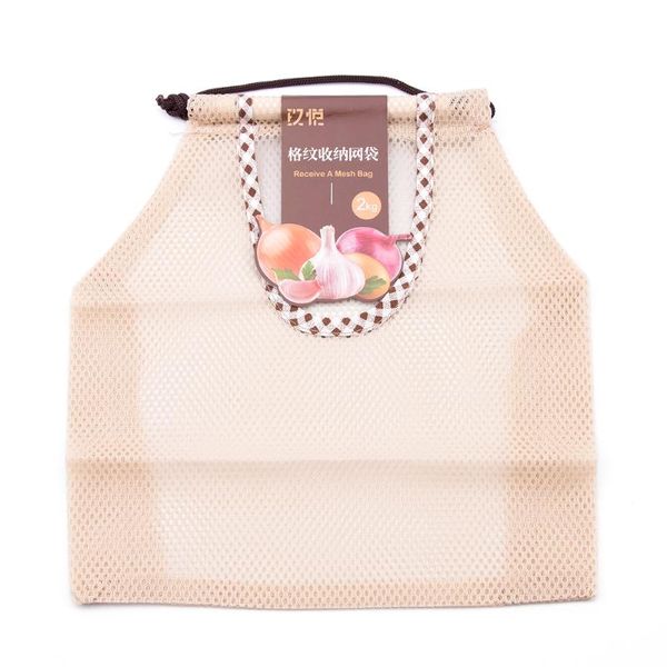

storage bags kitchen hanging for fruit vegetable mesh polyester net