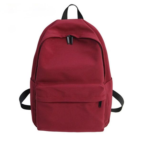 

backpack solid 2021 canvas for teenagers women casual large capacity school bag simple college wind travel mochila