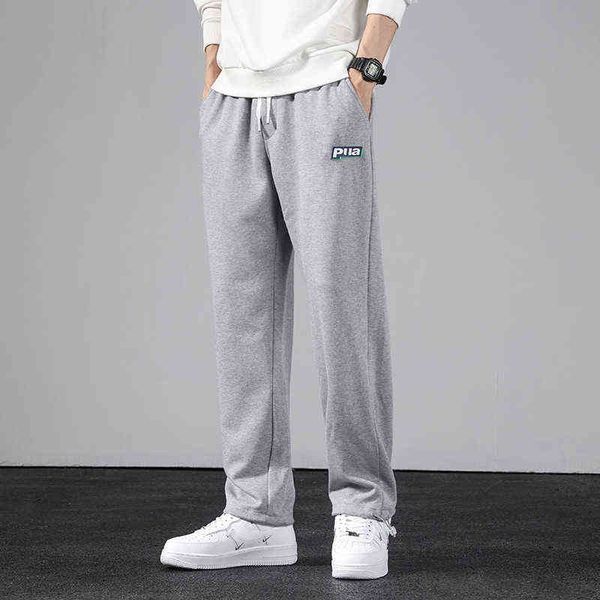 

jeans sports and leisure 2021 autumn grey loose men's trend versatile simple casual pants, Blue