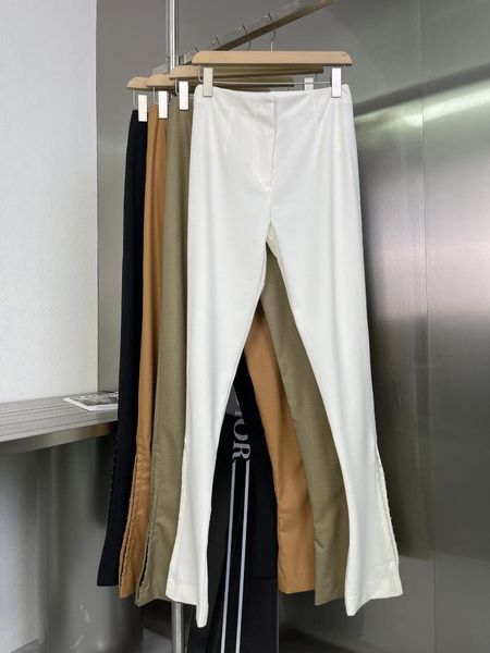 

women's pants & capris 2021 women fashion loose leg slit slim 0901, Black;white