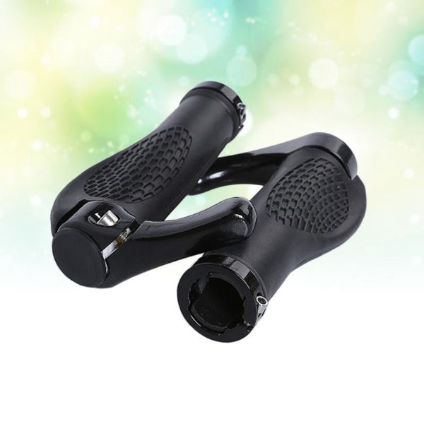 

bike handlebars &components handlebar mountain aluminum alloy lock handle sleeve dead skid rubber cover (black)