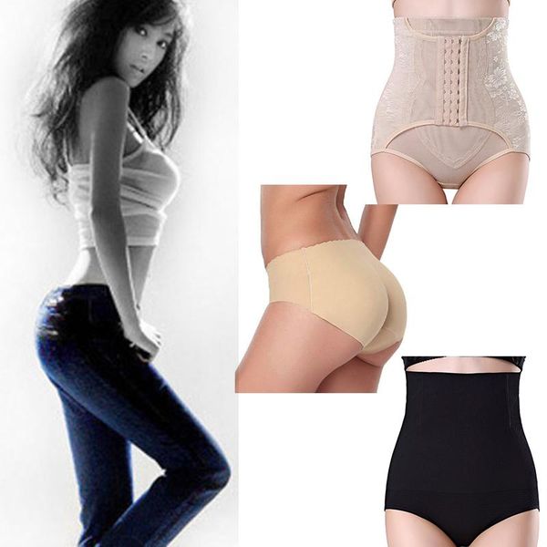 

women's panties women underwear padded bulifter hip enhancer seamless push up ladies briefs underpants female lingerie, Black;pink