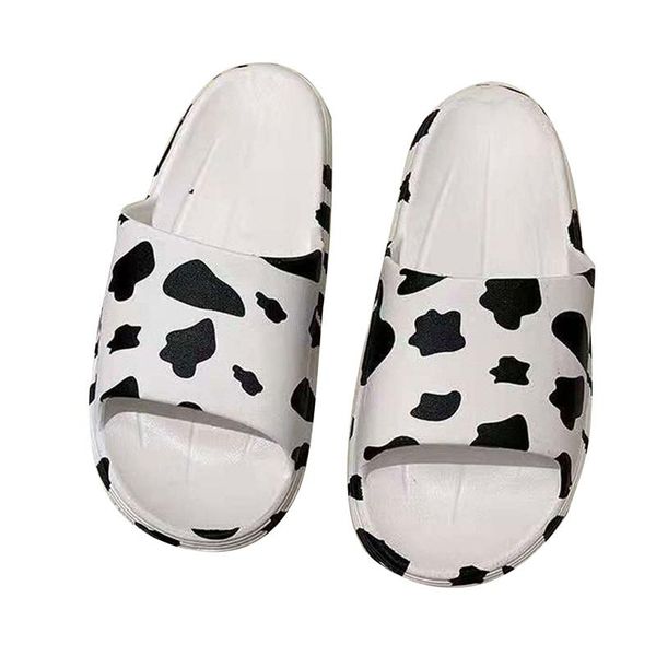 

slippers cute graffiti thick sole comfort bathroom shoes color printing women men summer non-slip beach slide sandals flip flops, Black