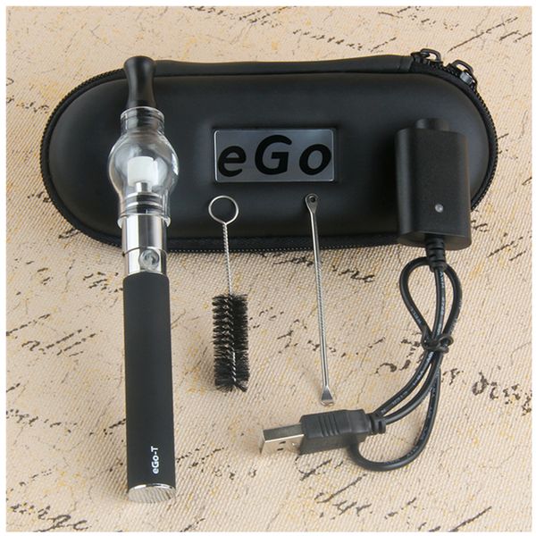 ADEDI 10 ADET DAB Kalemler Buharlaştırıcı Kiti Kuru Herb Ecigarette Cam Küre Bitkisel Buharlaştırıcılar EGO-T Balmumu Vapes Kalem 650 900 1100 mAH EGO ECIG Piller Vaper