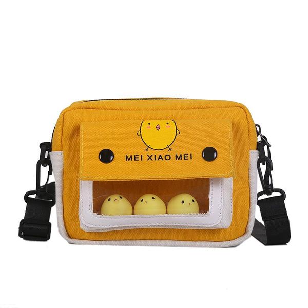 

evening bags women shoulder bag little chicken fashion korea japan casual canvas handbag zipper crossbody messenger cute side