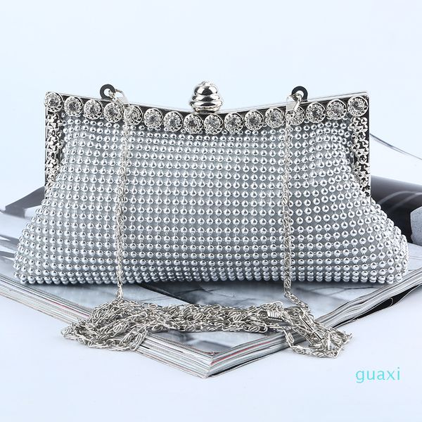 

pretty aluminum sheet evening bag/clutch with satin for wedding/banquet/party/porm