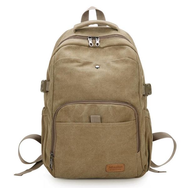 

backpack 2021 cotton canvas male korean version of large capacity student bag female retro casual outdoor travel