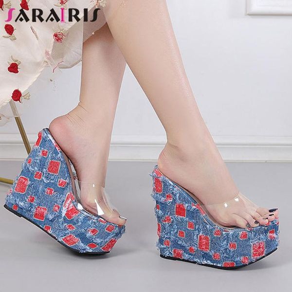 

fashion female mature beach daily pumps 2021 summer women platform mules wedges high heels shoes woman dress, Black