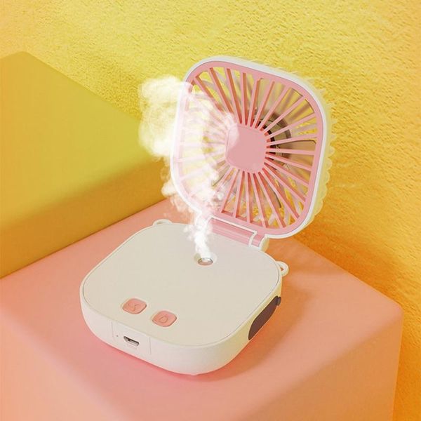 

electric fans handheld mini foldable fan handle deskspray battery operated with power bank for wowen travel outdoor h05f