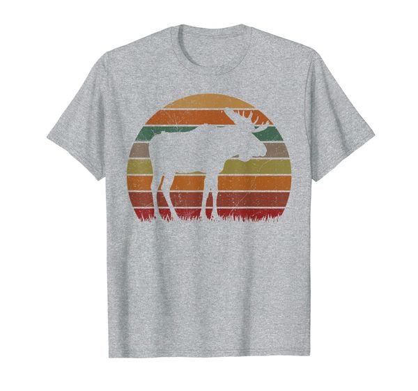 

funny moose in sunset camping lovers gift happy camp t-shirt, White;black