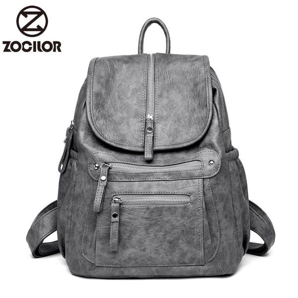 

outdoor bags 2021 women backpack leather fashion school backpacks female feminine casual large capacity vintage shoulder