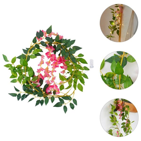 

strings wedding party decorative light string led wisteria flower lamp night
