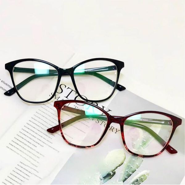 

fashion sunglasses frames 2021 cat eye glasses frame women retro black clear optical spectacle gafas oculos wear transparent fake