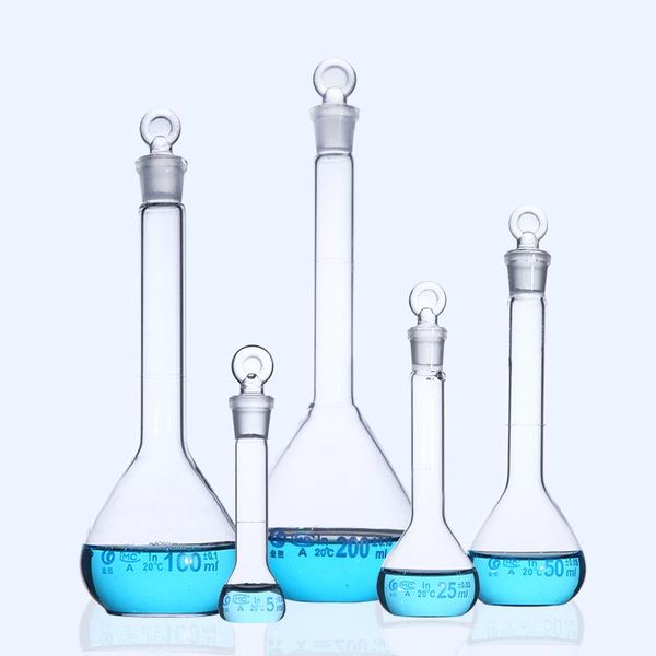 

lab supplies 2pcs/lot 1-2000ml clear measuring volumetric flask quantitative shaker pyknowmeter laboratory equipment