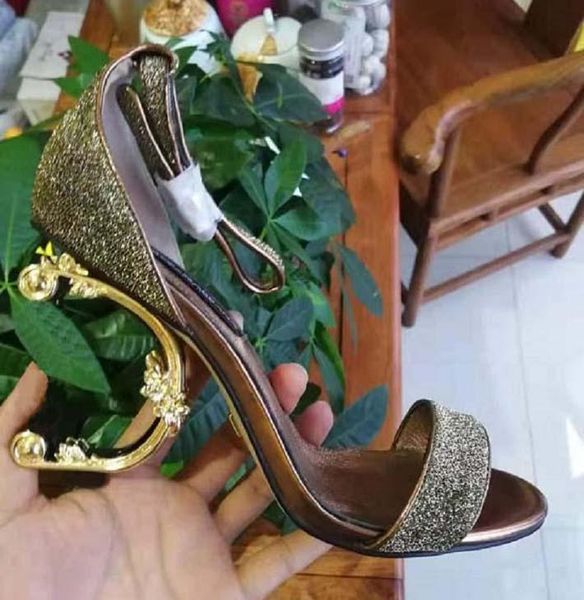 

2022classics women slippers sandal fashion beach thick bottom alphabet lady sandals leather high heel shoes, Black