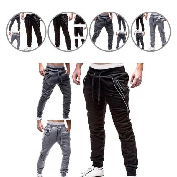

men's pants sport trousers hard to fade men polyester close fit convenient ultra-soft shrink-resistant, Black