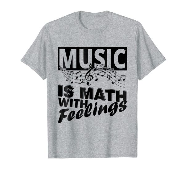 

music is math with feelings t-shirt, White;black