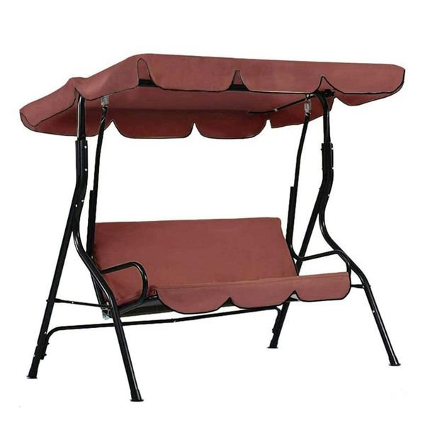 

patio swing canopy cover set - replacement + cushion for 3 seat waterproof covers shade