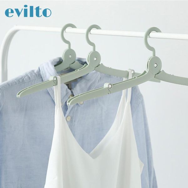 

hangers & racks mini travel foldbale clothes hanger portable plastic multifunction folding hanging storage laundry drying rack
