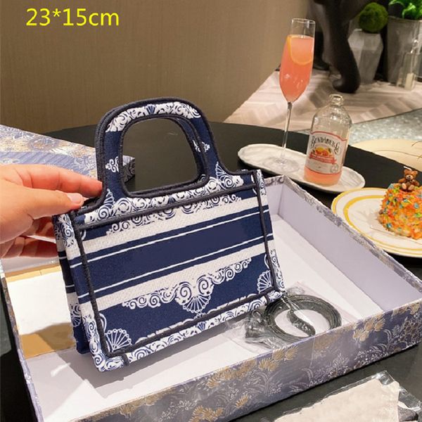 

fashion brand handbags totes crossbody shopping bags designers purses lady blue shoulder bag with flower pattern striped cross body large me