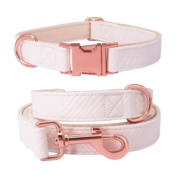 

dog collars & leashes pu leather collar with metal buckle big and small dog&cat pet accessories