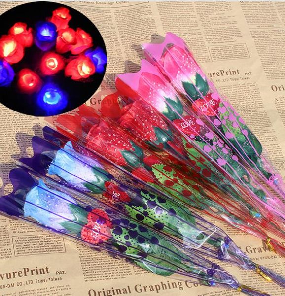 2021 LED Leuchten Rose Blume Valentinstag Muttertag Geschenk Geburtstag Party Supplies Hochzeit Wohnkultur Dekoration LED Spielzeug