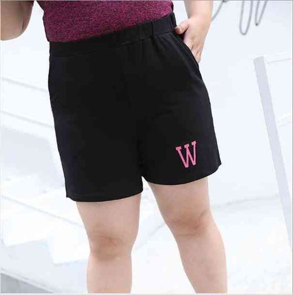 

summer plus size casual loose womens shorts elastic waist large wowan black letter silk 3xl 4xl 5xl 6xl 7xl, White;black