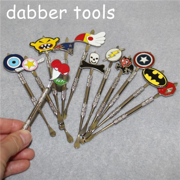 120 -миллиметровый серебряный из нержавеющей стали инструмент Dabber Smoking Dab Accessories Glass Nectar Dabbers Tool