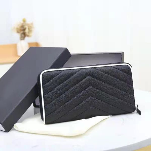 

wallets 2021 style luxury leather fashion ladies wallet size: 19x9cm, Red;black