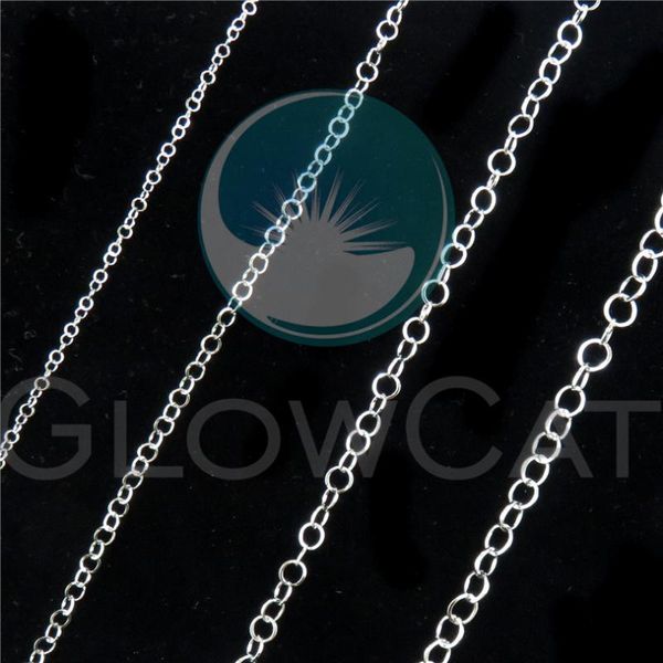 

stainless steel chains necklace 1meter silver color width 1.5/2.5/3/4mm rolo link chain hip hop fashion diy jewelry