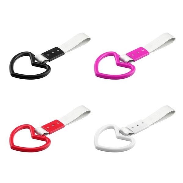 

interior decorations heart-shaped car hand strap decoration warning ring bumper handle for