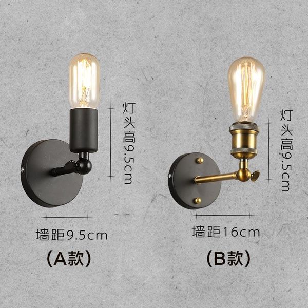 

wall lamp modern simpe vintage e27 dining restaurant sconce