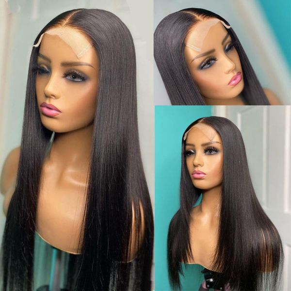 

lace wigs straight human hair 4x4 closure recifeya highligh wig peruvian front, Black;brown