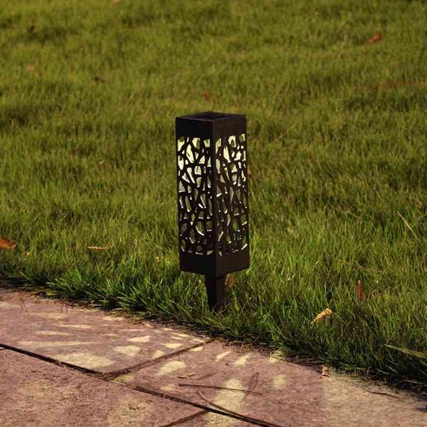 

outdoor waterproof solar aesthetic hollow ultra low creative warm led light control induction lawn garden lamp