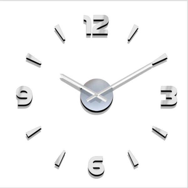

wall clocks acrylic mirror clock european quartz watch still life diy sticker living room home decoration