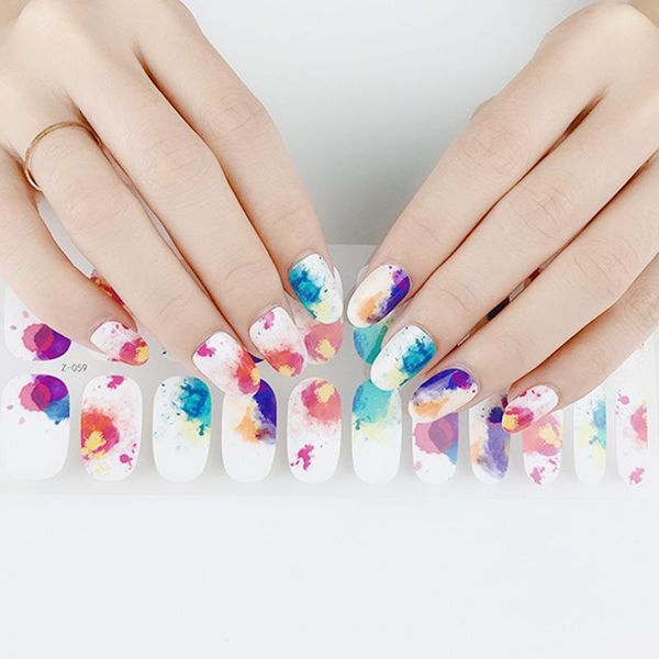 

sweet nail sticker art water transfer summer diy manicure foil cute girly stickers & decals, Black