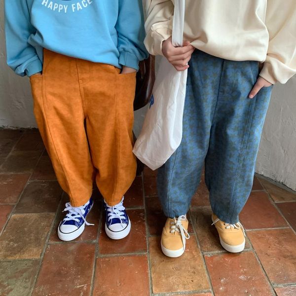 

trousers children's pants autumn style male treasure female korean baby full-print five-pointed star, Blue